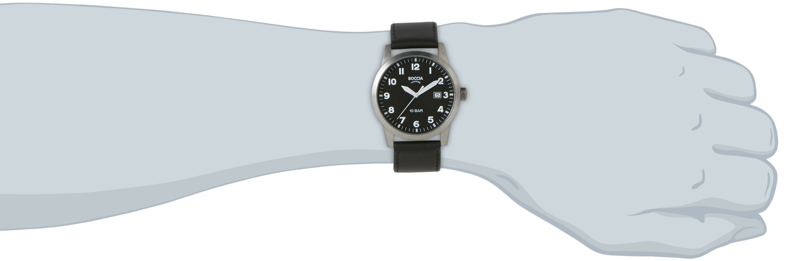 Boccia Herren-Armbanduhr Leder 3631-01