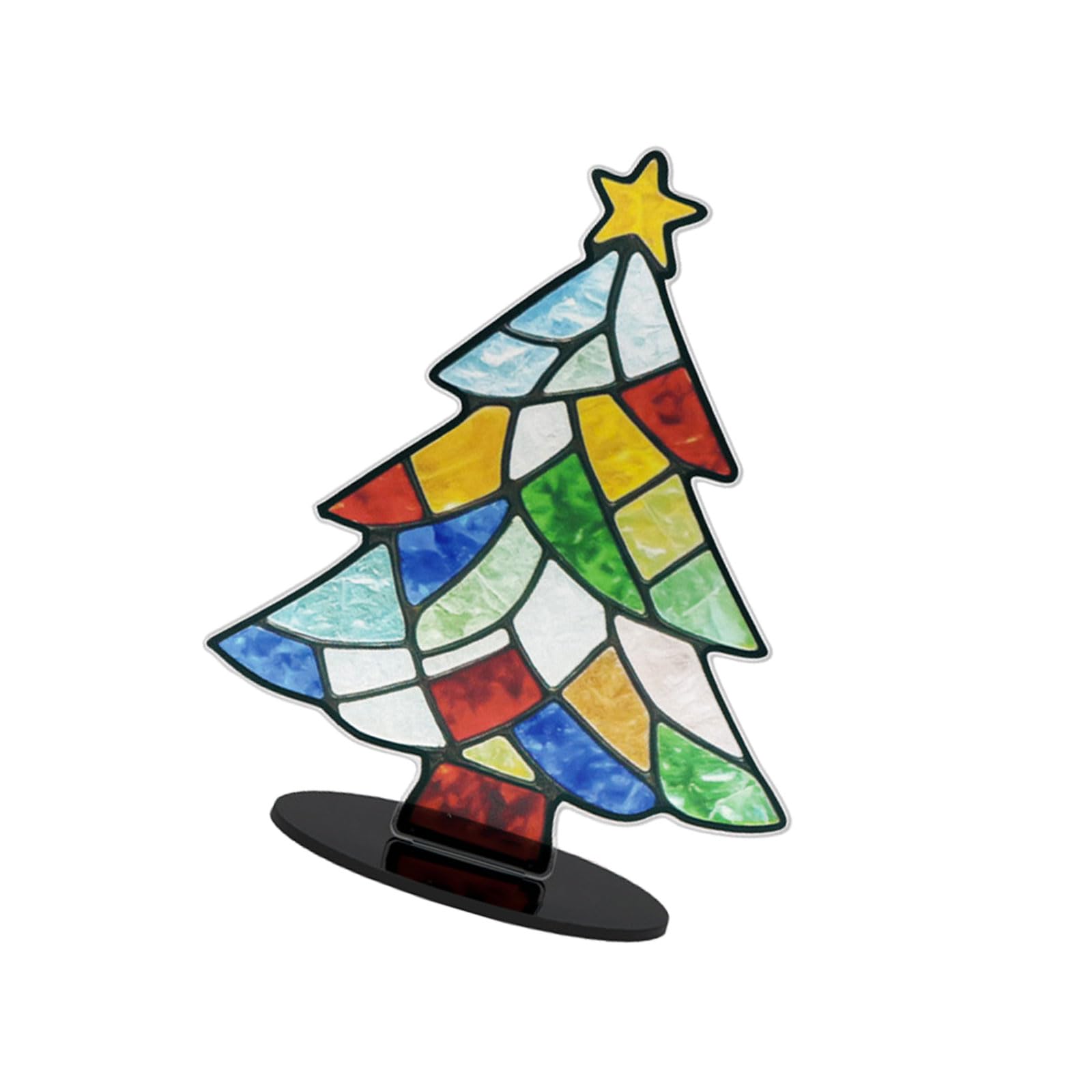 Freestanding Christmas Shelf Decor Acrylic Table Ornament for Desk Cabinet Mantel Entryway Holiday Room Centerpiece Christmas Tabletop Decor Acrylic Holiday Desk Decoration Freestanding Shelf Accent