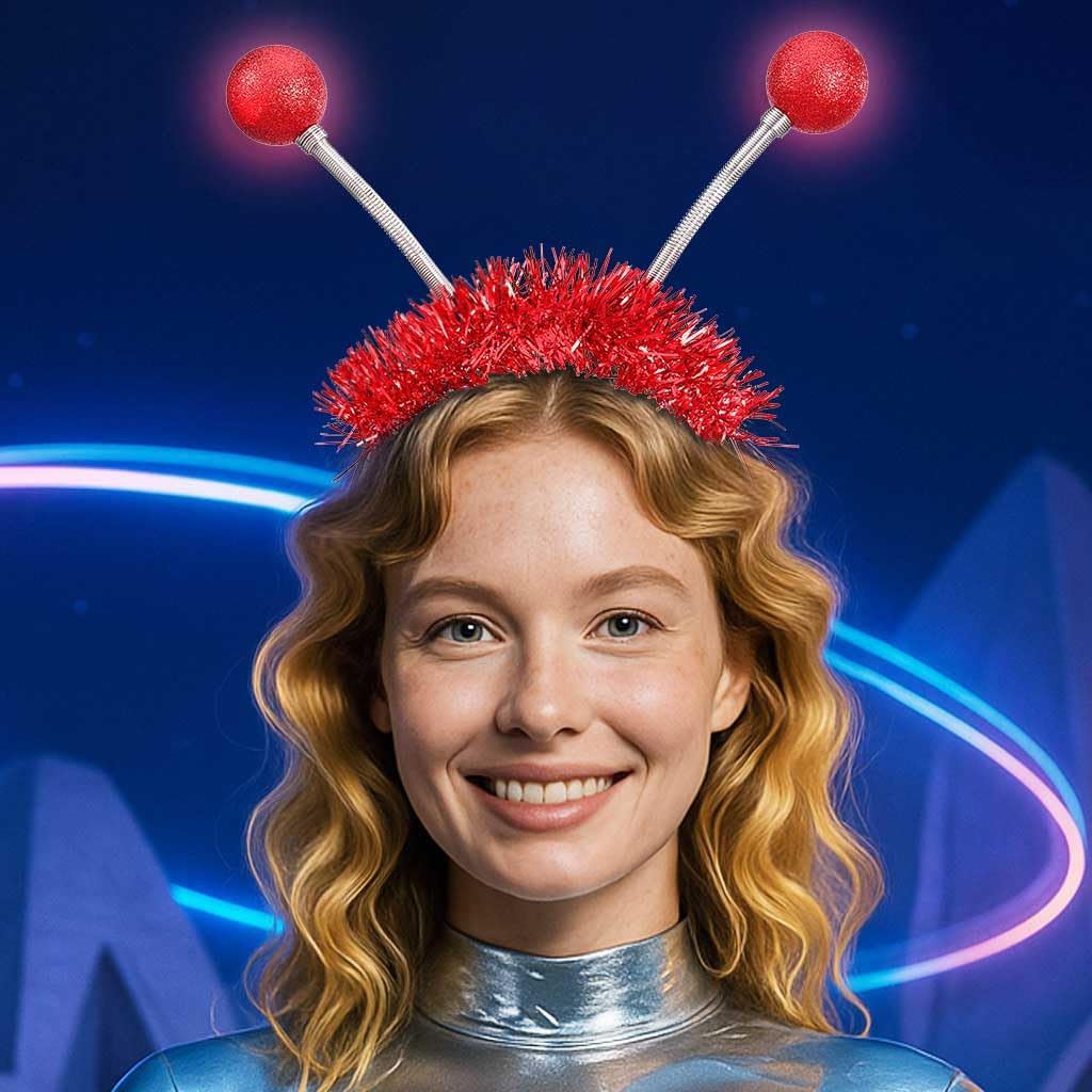 DRESBE Light Up Alien Headband LED Space Headbands Glow Antenna Hair Accessories for Women image 3