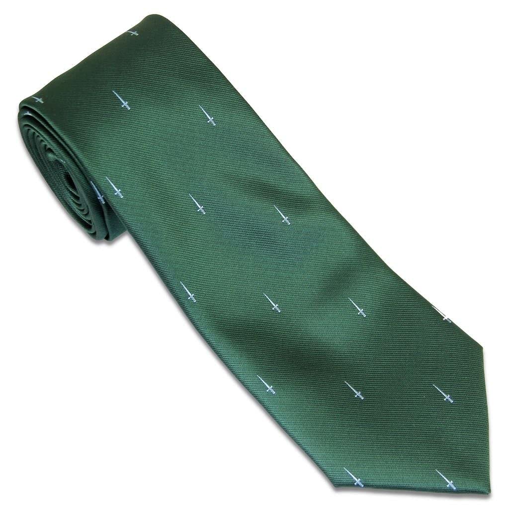 The Regimental Shop Men's Green/Blue 40 Commando Polyester Regital Tie