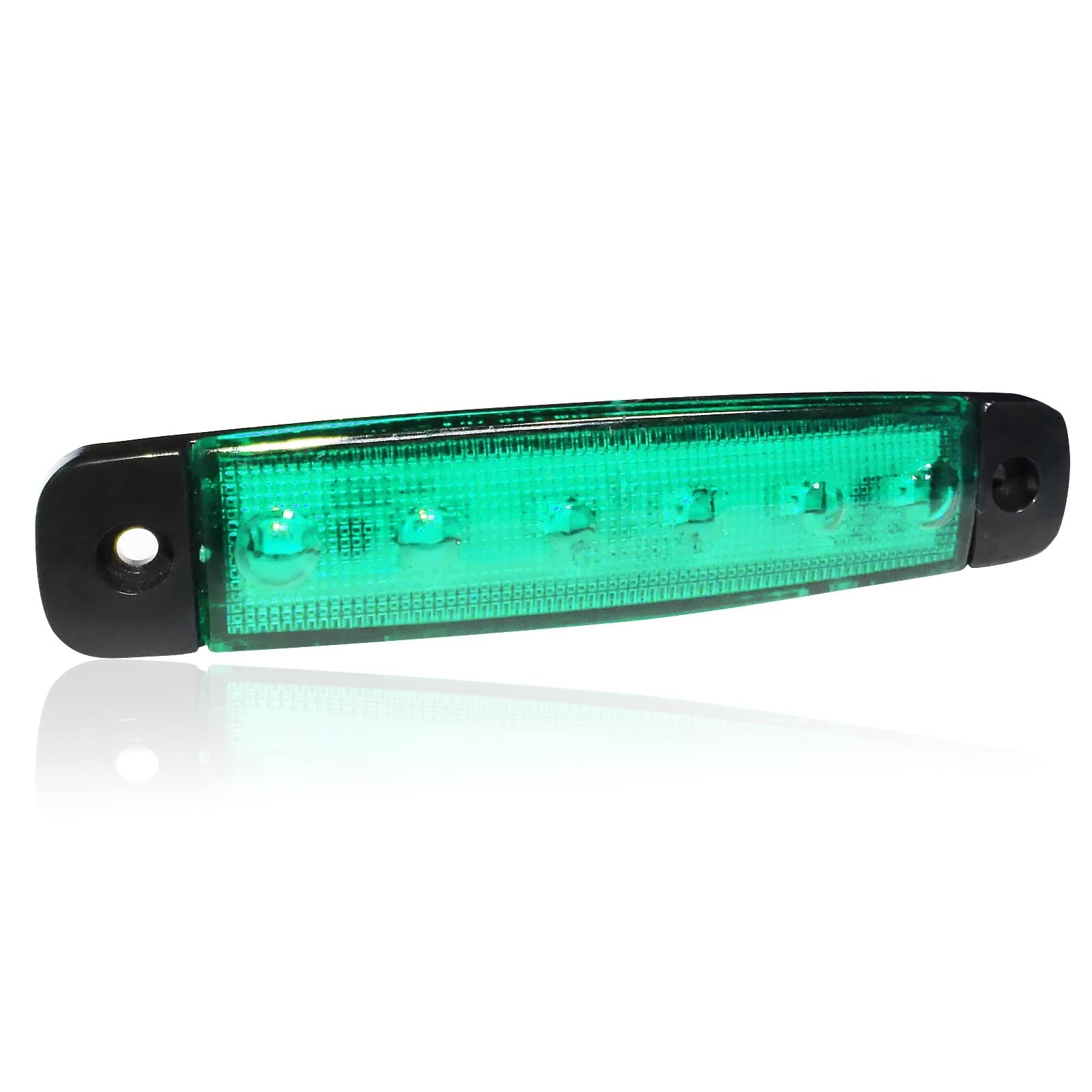 flexzon 30 szt. zielony 24 V 6 LED boczne kierunkowskazy światła do przyczep ciężarówek ciężarówek