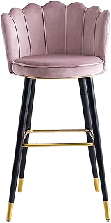 XIAOQIAO Stołki barowe, 55 cm/65 cm/75 cm stała wysokość stołki barowe z miękkim i ergonomicznym oparciem i wygodnym podnóżkiem, kuchnia krzesła barowe
