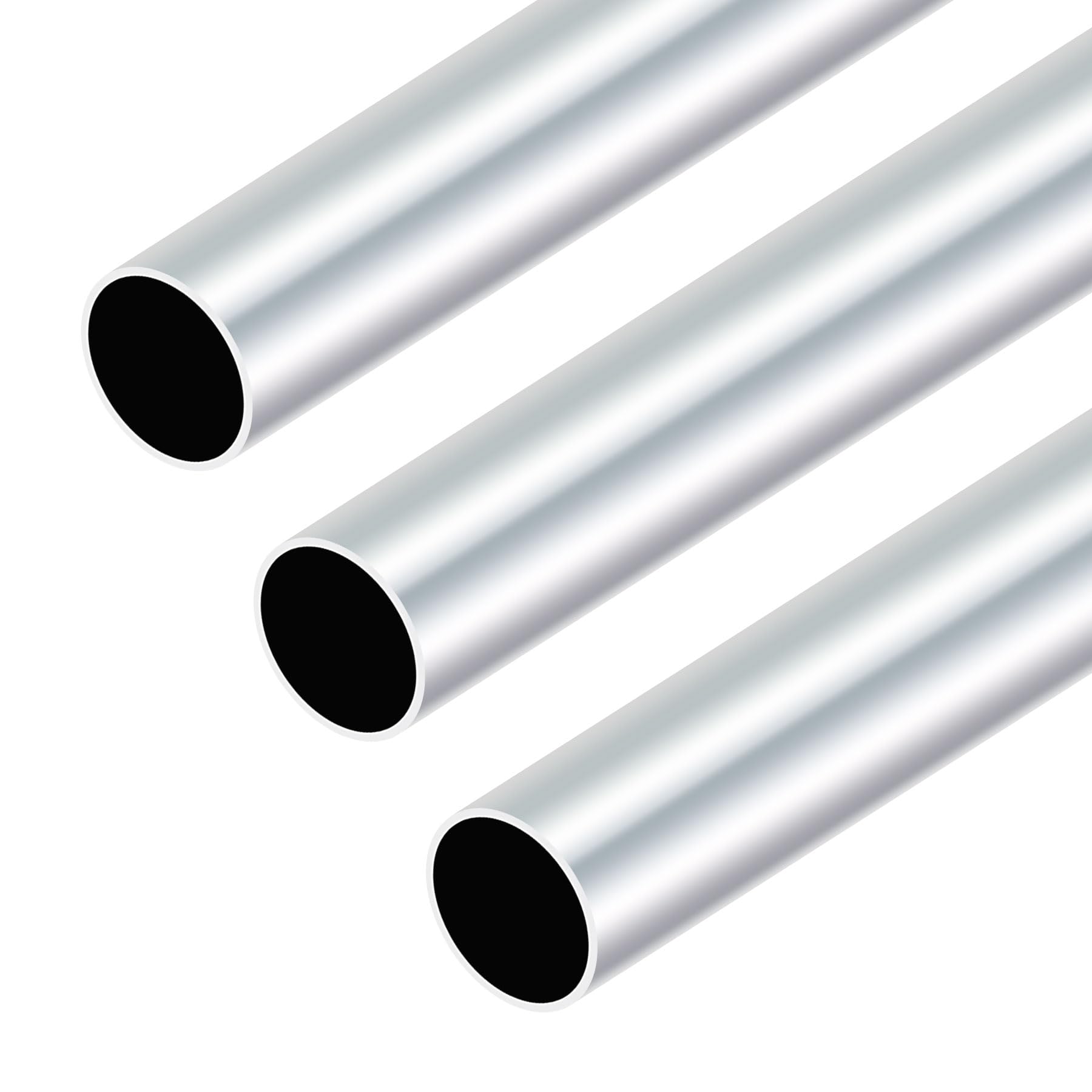 Imeistek Silver 6063 Aluminium Tubes,27Mm Od X 25Mm Id X 300Mm Length Seamless Aluminium Round Tubes For Diy Model,Industrial (3Pcs)
