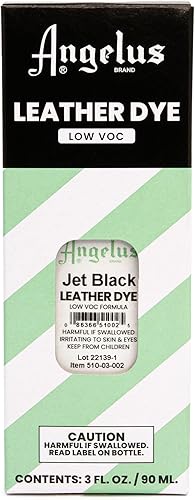 Miniatura 2 de Angelus Tinte para cuero  Tinte flexible para cuero para zapatos, botas, bolsos, manualidades, muebles y más, 3 onzas (negro azabache)