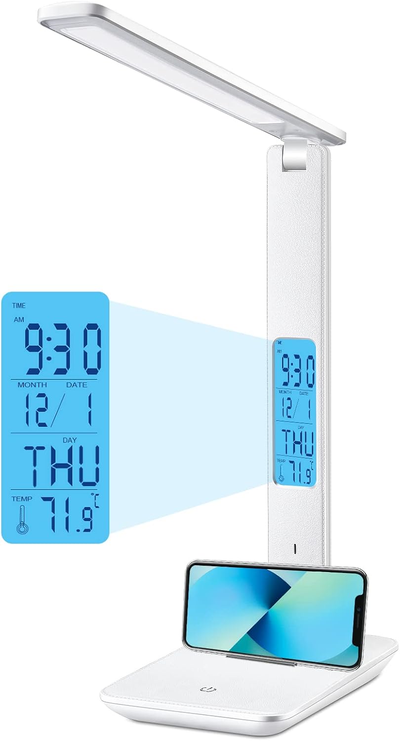Buy Desk Lamp LED Desk Light, Smart Features(Clock, Alarm, Date