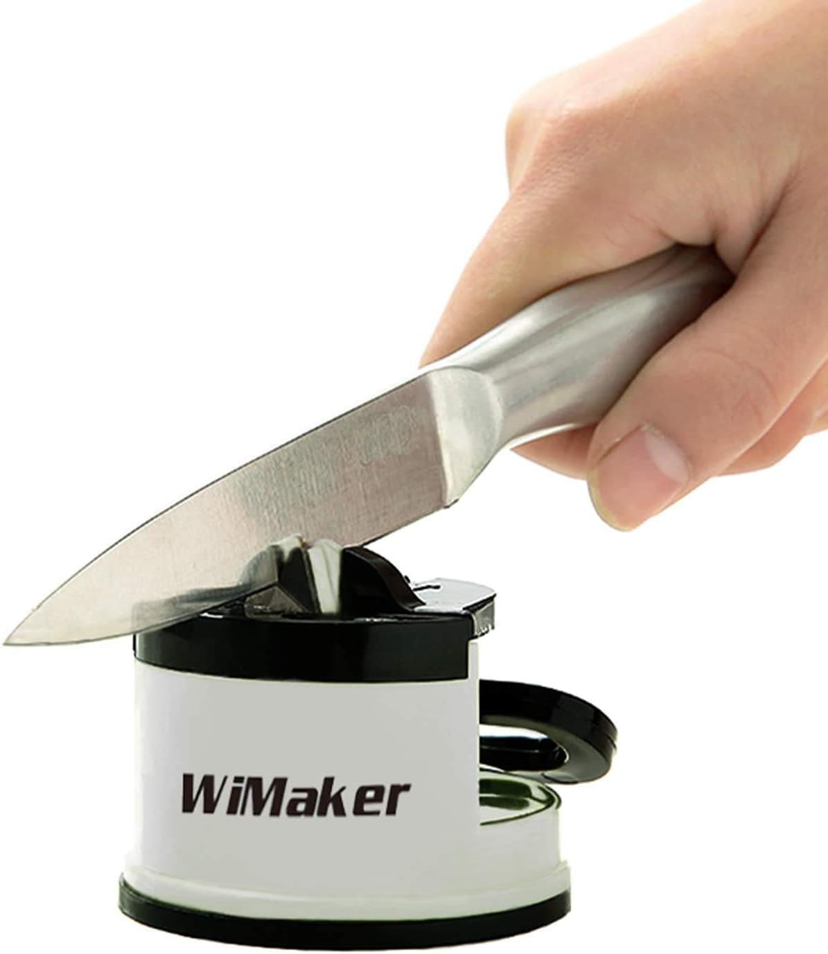 Wimaker Home Essential Sharpener, Mini Knife Sharpening Stone Knife Sharpener Kitchen Knife Tool (Grey)
