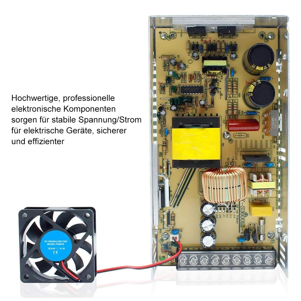 inShareplus 24V Netzteil 16.5A 400W, DC Universal geregeltes Schaltnetzteil, Trafo 230V auf 24V LED-Treiber, Konverter, Transformator für LED-Streifenlicht, CCTV, Computerprojekt, 3D Drucker