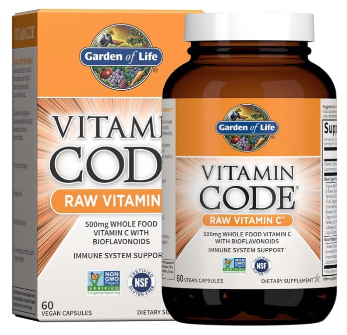 Garden Life's Vitamin Code Raw Vitamin C, Immune, 60 Vegan Capsules