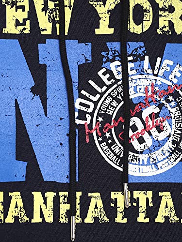 Image of Deniklo Mens Polyester Hooded Neck Sweatshirt