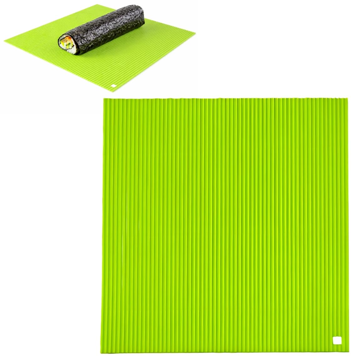 Gubilacrum 22 x 20 cm Sushi Rolling Mat, Sushi Making Kit with Bamboo Construction, Ideal for Homemade Sushi Preparation, Kitchen Sushi Rolling Mat, Compact Design for Easy Storage