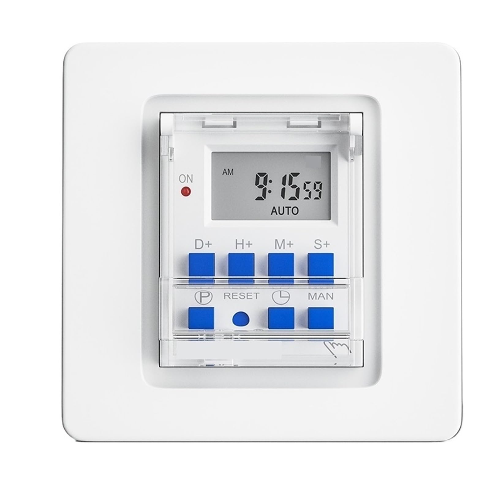 1 Second Interval Timers Switch Programmable Digital 7 Days Auto ON OFF Relay Clock Panel Mounted with Cover 10A(85-265VAC 10A)