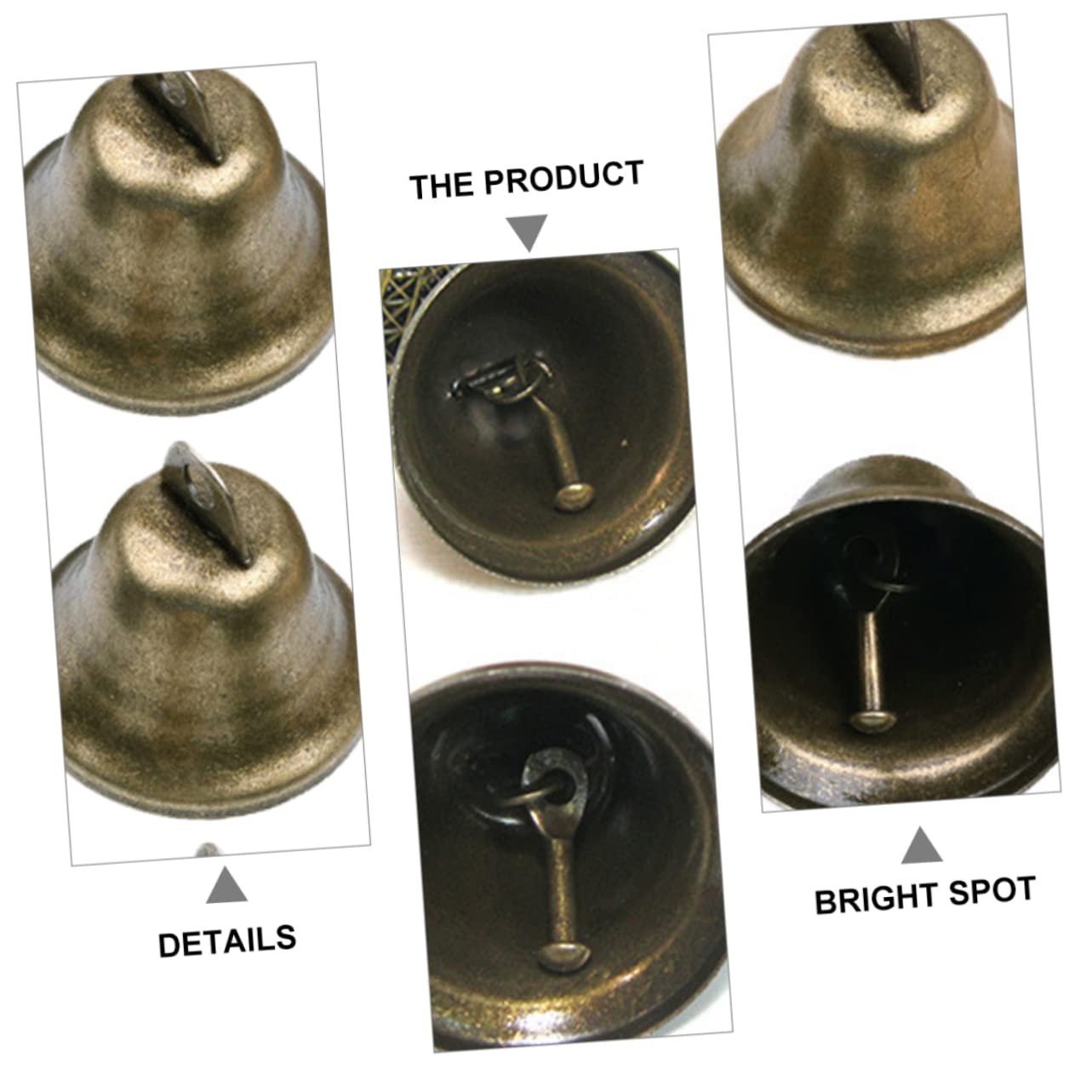 PRETYZOOM 5 Juegos Campana De Bronce Luces De Hadas Decoraciones De Fiesta De Navidad Árbol Posavasos Decoración Adornos Luces De Fiesta Guirnalda Cascabeles Metal 18 Uds * 5