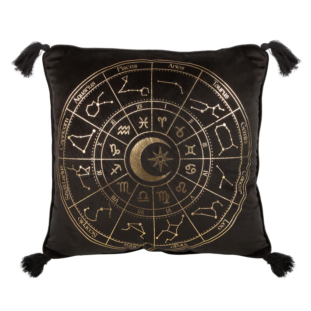 Blue Pirate Black 35Cm Square Astrology Wheel Cushion