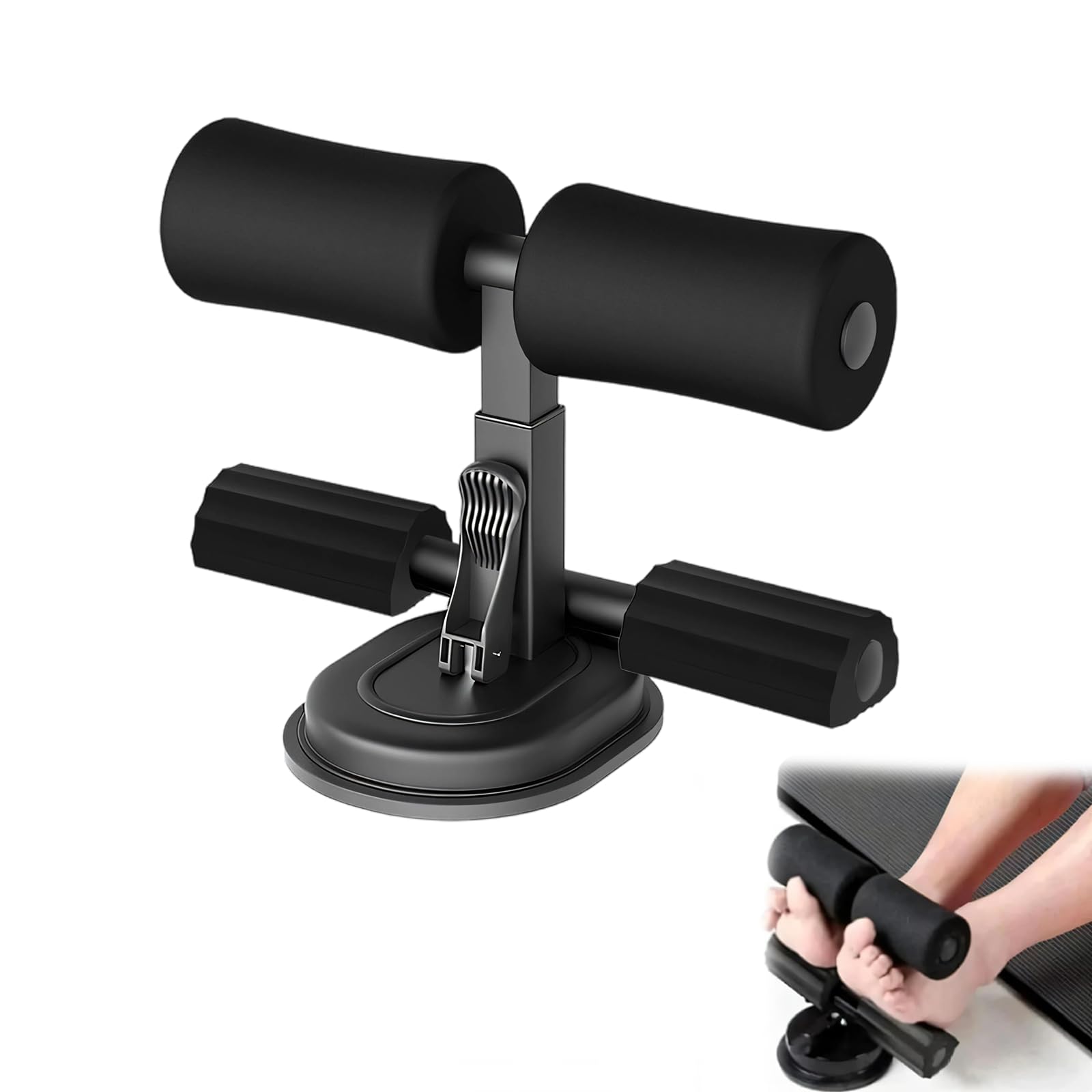 Sit Up Bar for Floor with Foot Holder,Abs Workout Equipment Portable Adjustable Sit Up Assistant Device for Home Fitness Exercising and MusclesFull Body Training