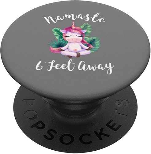 Namaste Unicornio Yoga Yogi Zen Nama'stay PopSockets de agarre y soporte para teléfonos y tabletas