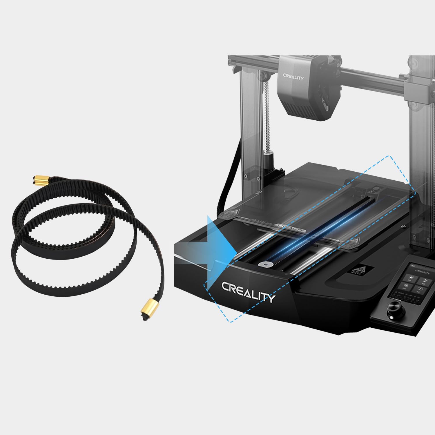 Creality pasek rozrządu, akcesoria do drukarki 3D, oś Y, pasek synchroniczny, zestaw, zamiennik do Creality Ender-3 V3 SE (oś Y)