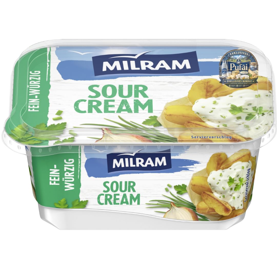 Sour Cream 185 g – Cremige Sauerrahmzubereitung für Dips, Kartoffeln, Wraps und Snacks – Vorteilspack 6er-Set