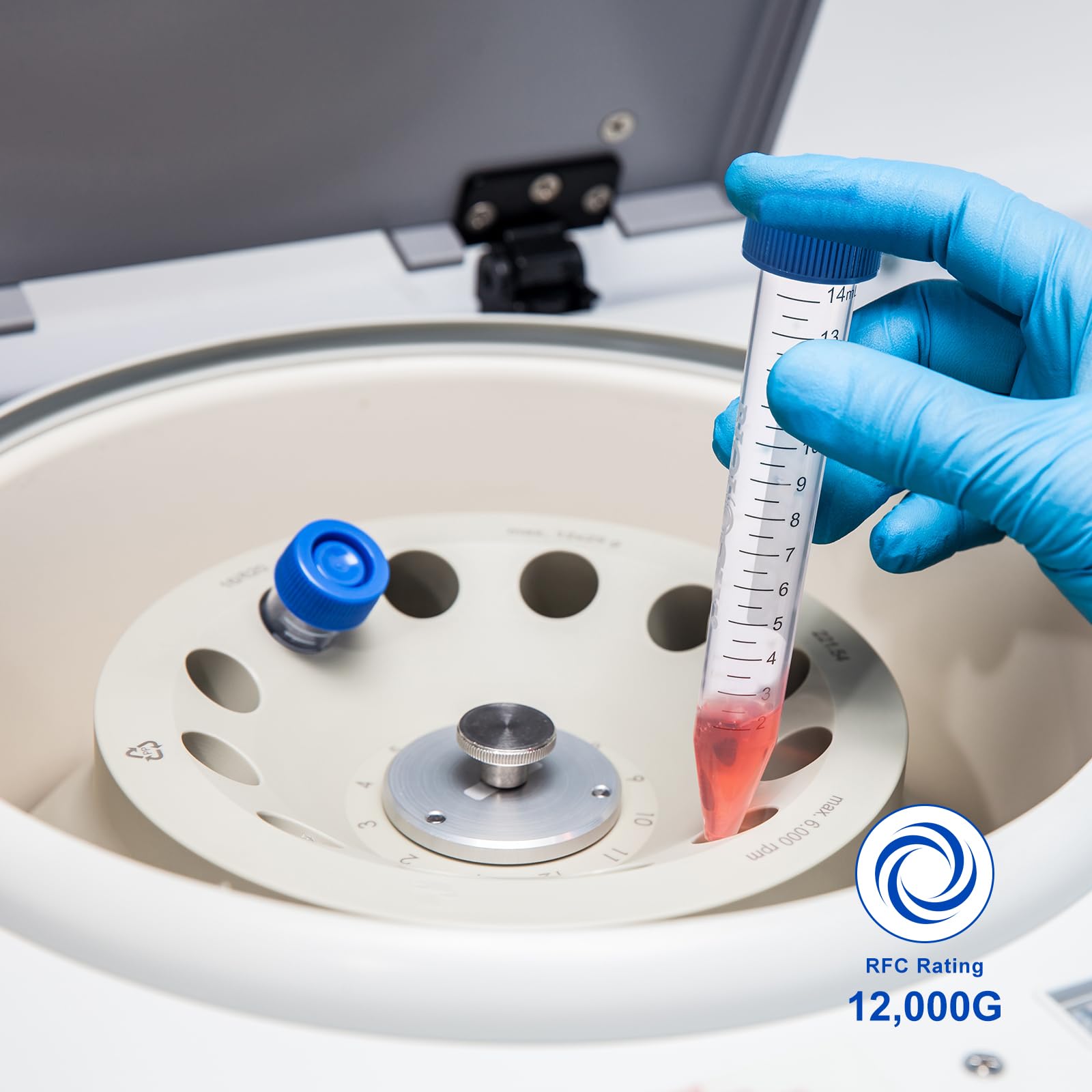 500 provette centrifughe in plastica da 15 ml, provetta in plastica, con graduazione, per esperimenti di chimica di laboratorio, coperta di tenuta (15 ml)