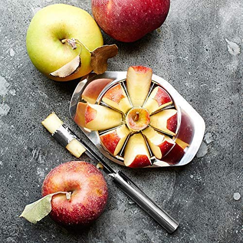 Image of Stainless Steel Fruits, Veggies & Melon Cutter Divider Slicer Kitchenware (Stainless Steel Apple Cutter)