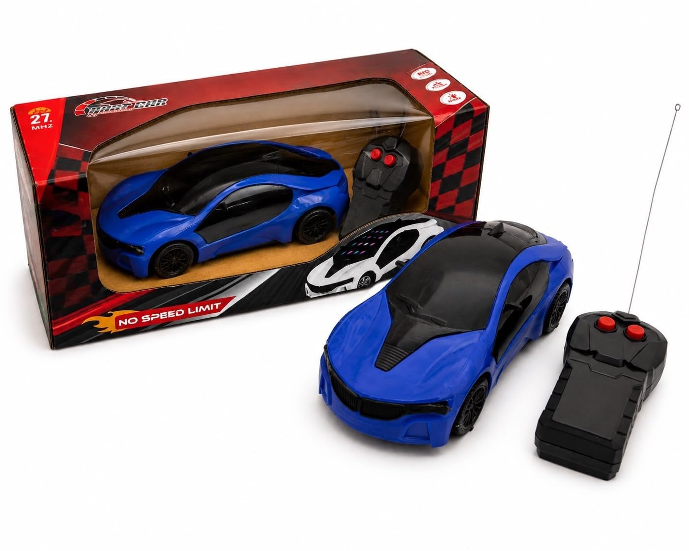M S ZARIWALA Remote Control Racing Car Toy for Kids | 27MHz RC Sports Car with Remote Controller | Forward and Reverse Dri...
