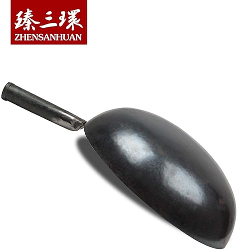 Miniatura 10 de Woks sartén de hierro martillado a mano chinos, antiadherente, sin recubrimiento, menos aceite. Olla de hierro de Zhangqiu, China en la punta de la