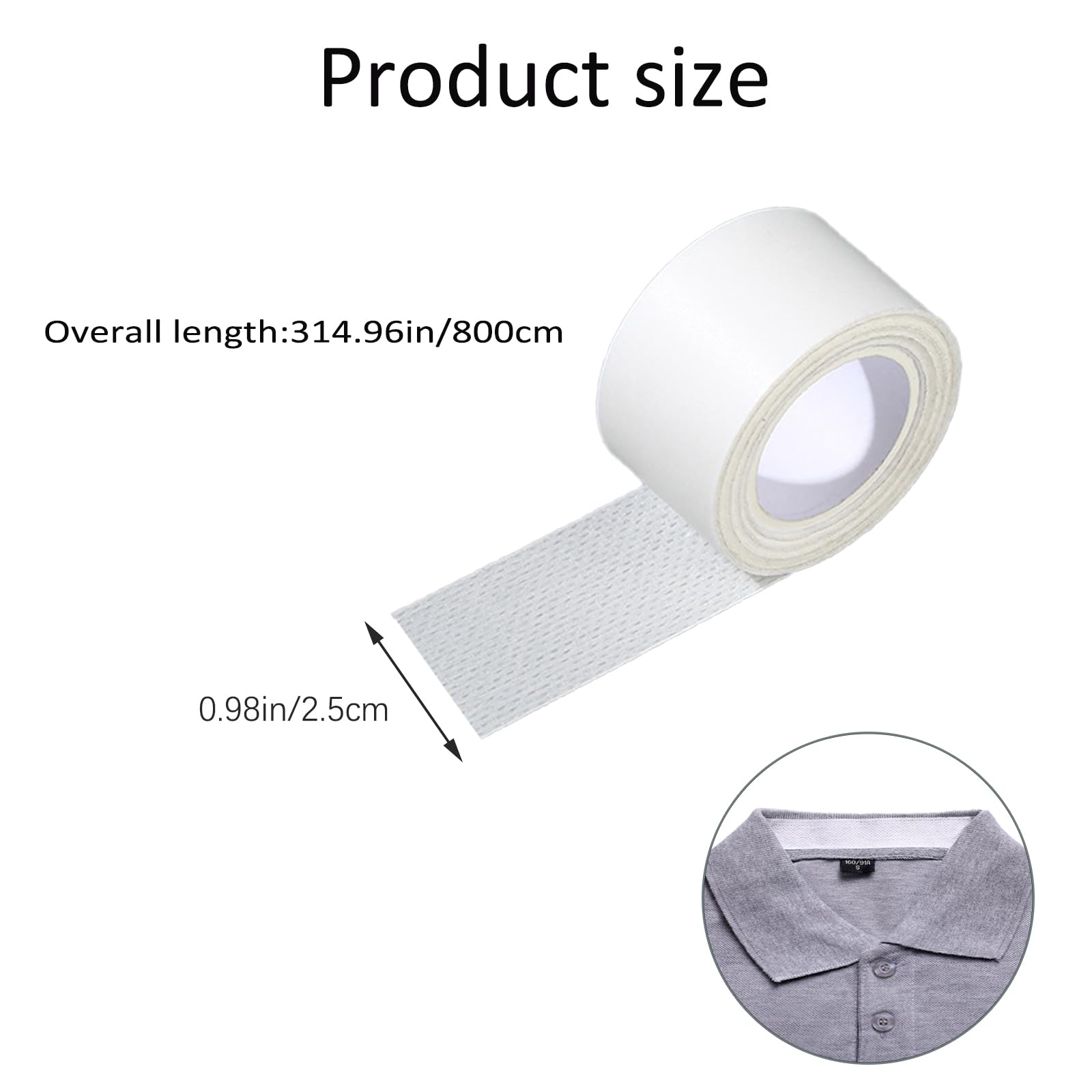 6 Rolls Disposable Collar Protector Hat Shirt Collar Sweat Protectors Collar Protector Sweat Pads Self-Adhesive Shirt Collar Protector for Shirt Collar Hat Brims