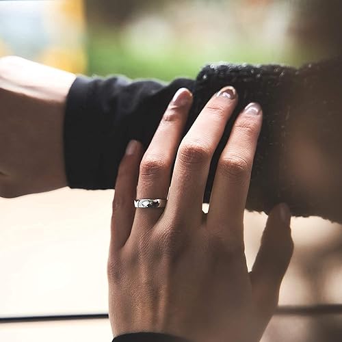 Miniatura 2 de MILACOLATO Anillo de plata de ley 925 para mujeres y hombres, anillos apilables de pulgar, resistentes al deslustre, anillo de boda, ajuste cómodo,