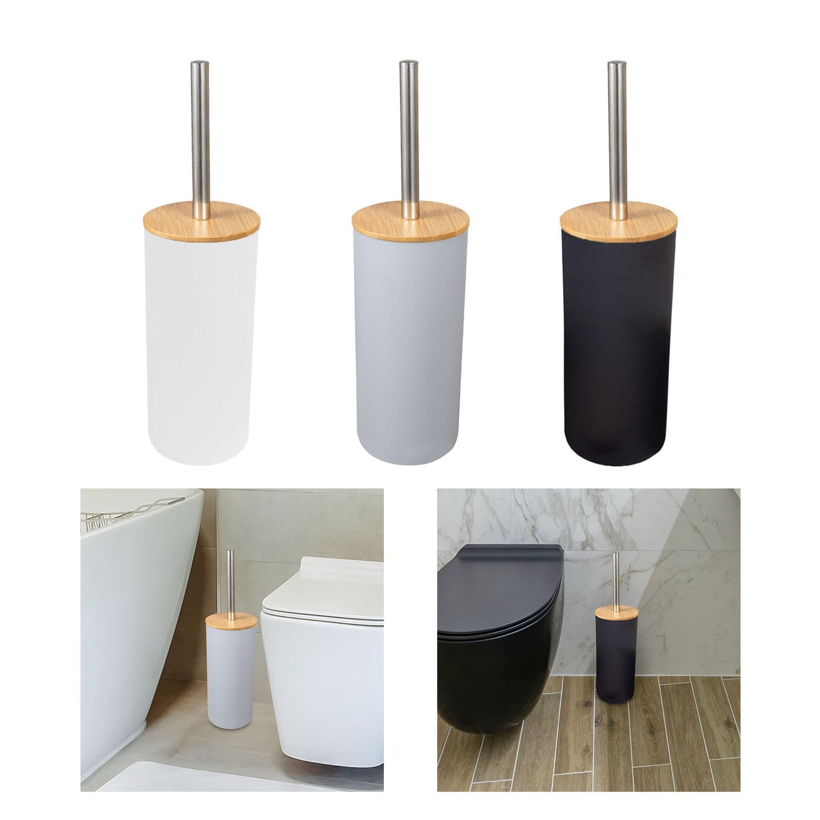 Bathroom Supplies Anti Drip Cleaning Supplies Deep Cleaning Toilet Brush Set White 1