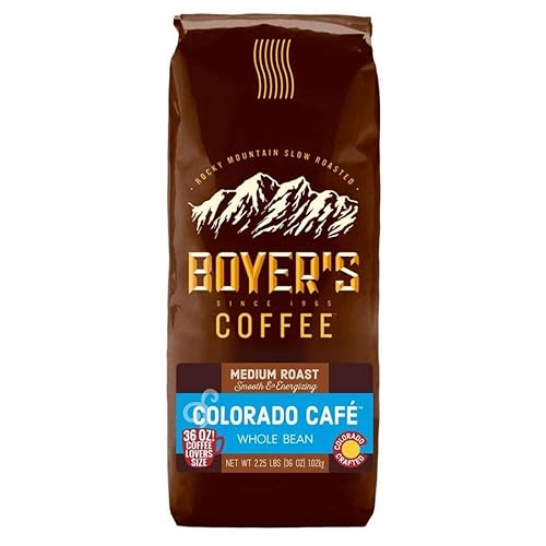Boyer's Coffee, bolsa de 36 onzas, elige tu sabor con recetas curadas por Beying Malleyteen (Colorado Cafe, tostado medio, grano entero)