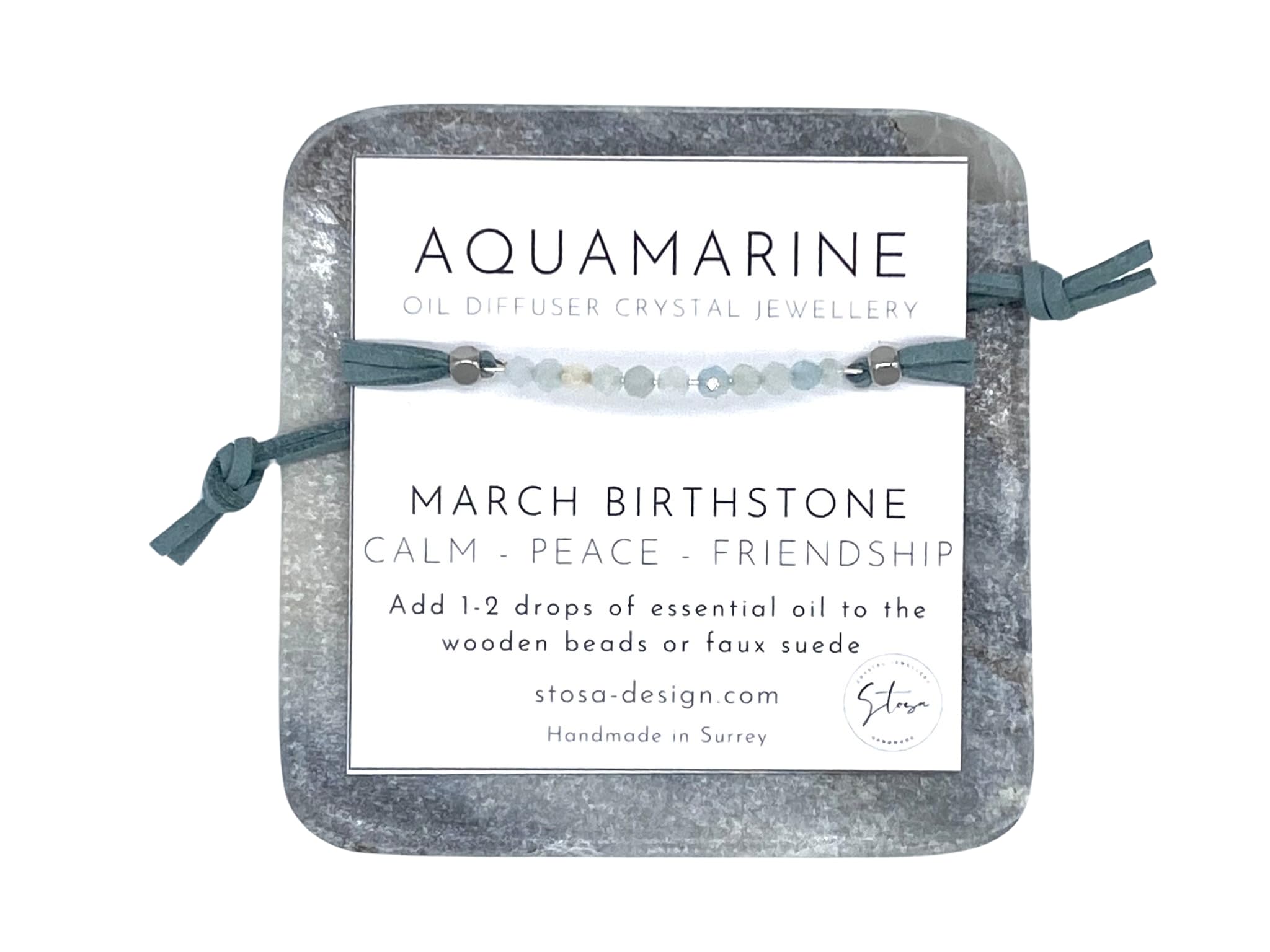 March Aquamarine Birthstone Bracelet - March Jewellery - March Birthday Bracelet
