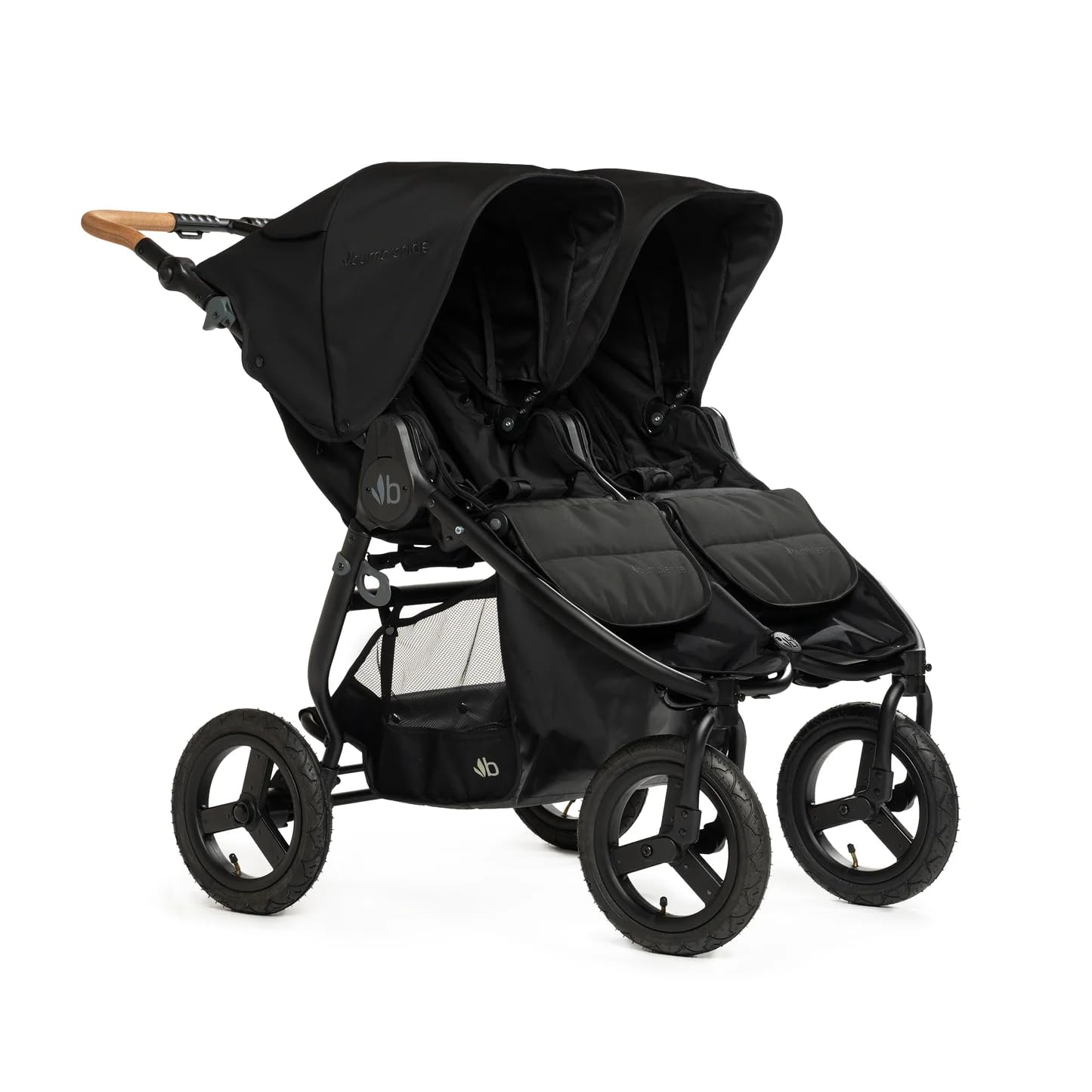 Bumbleride Indie Twin Double Stroller - Side-by-Side Infant and Toddler Stroller with Compact Standing Fold, Air-Filled Tires & All-Wheel Suspension -