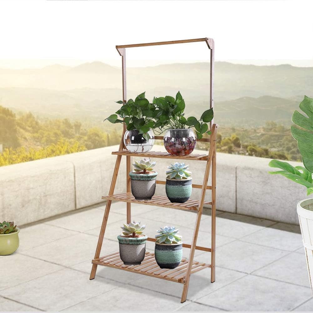 SIXRUN Multifunctional Plant Storage Rack Household, sturdy Easy Installation for Balcony Living Room