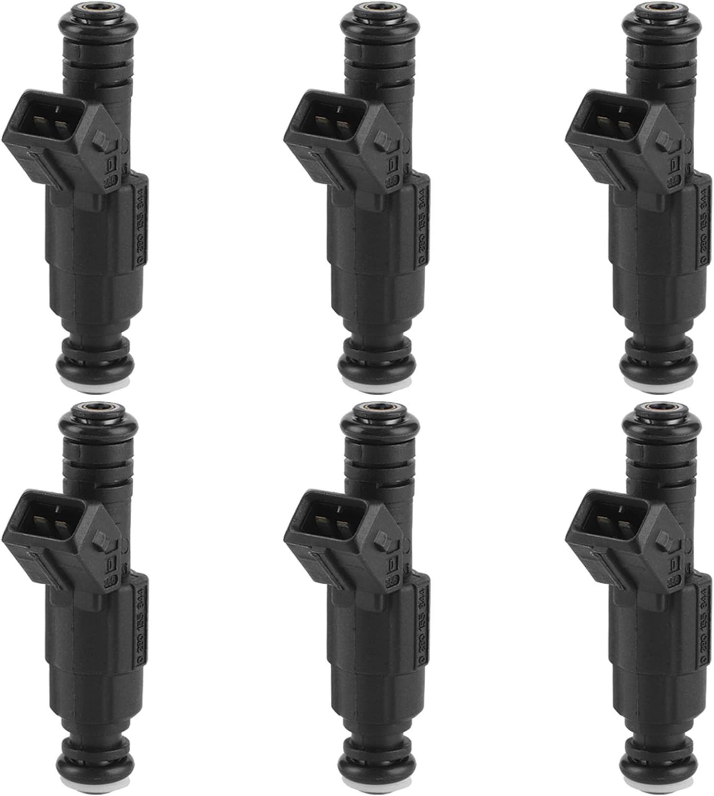 SAZ DEKOR 6 Pieces Fuel Injectors 0280155844 Direct Replaces for BMW 530i 540i