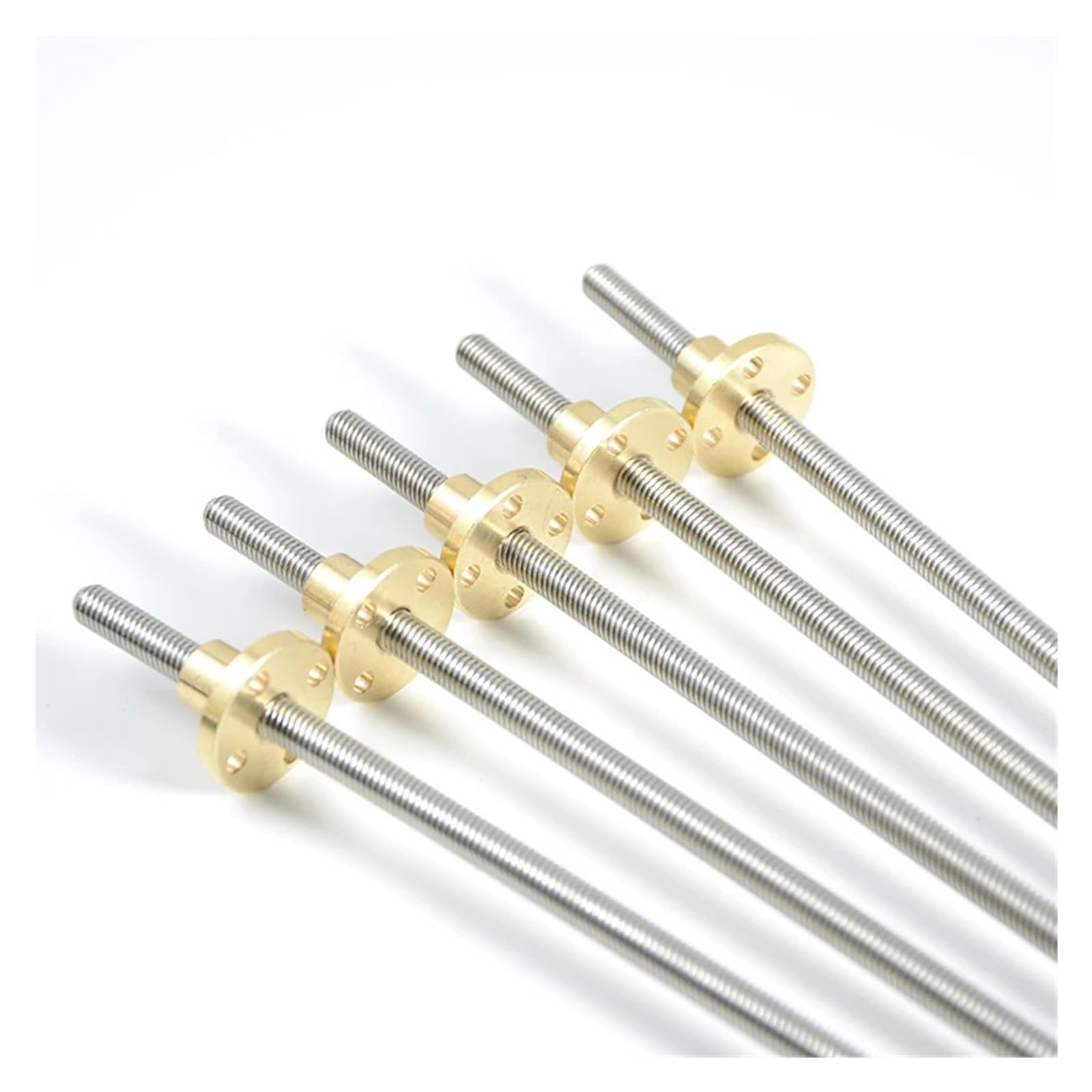 T6 śruba pociągowa ze stali nierdzewnej 304, średnica 6 mm, skok 1 mm, długość 350 mm, z miedzianą nakrętką (Picth 1 mm lead 1 mm)