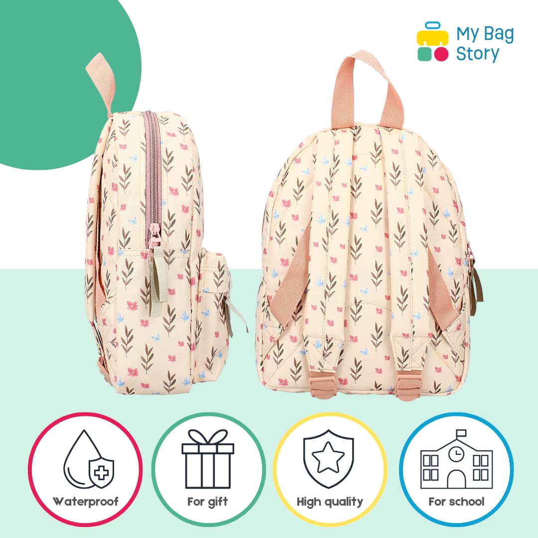 mybagstory - Plecak - Bambi - Beżowy - Disney - Dzieci - Szkoła - Żłobek - Przedszkole - Przedszkole - Tornister dziewczęcy - Rozmiar 31 cm - Regulowane ramiączka - Pomysł na prezent