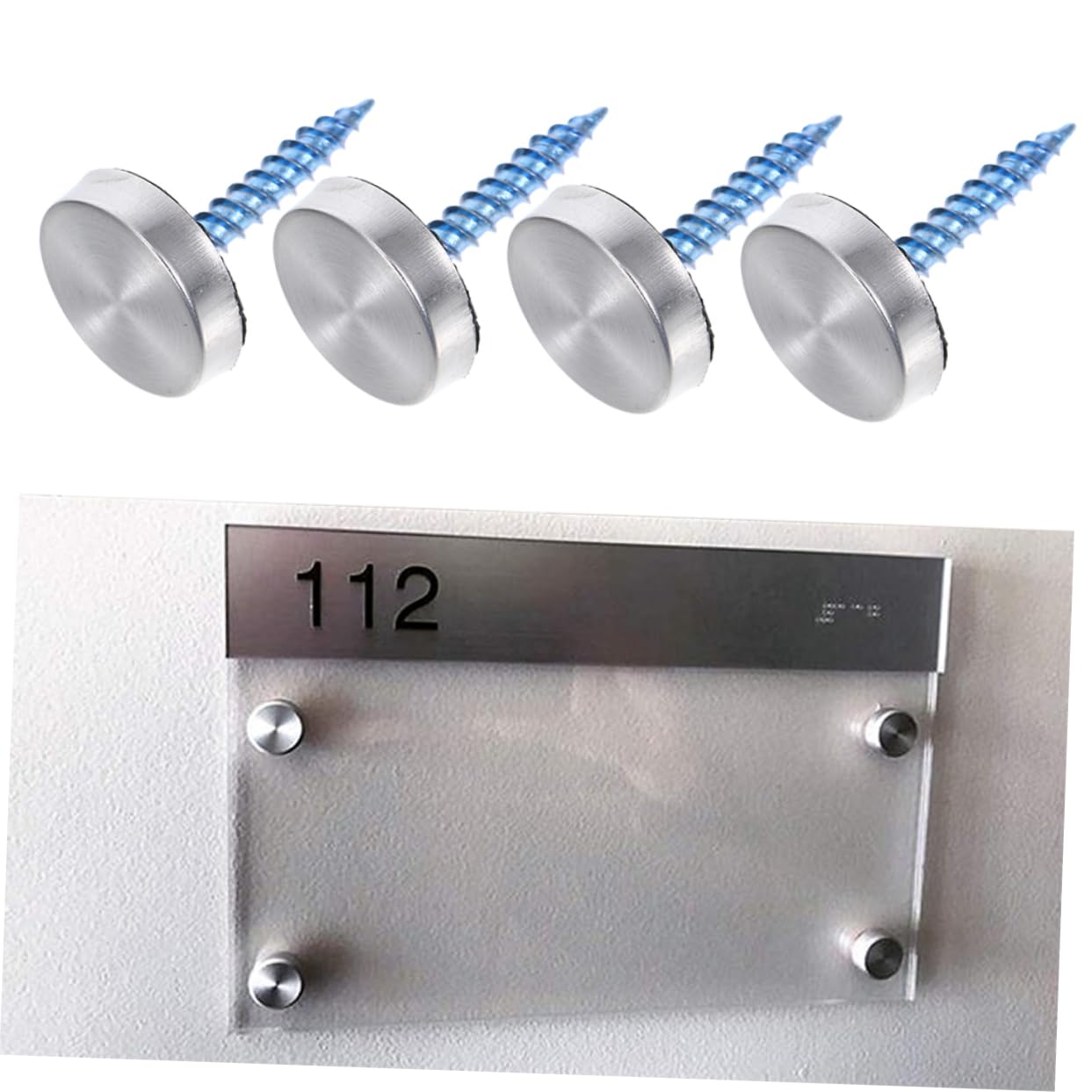 Stainless Steel Mirror Advertising Cover Nails Silver