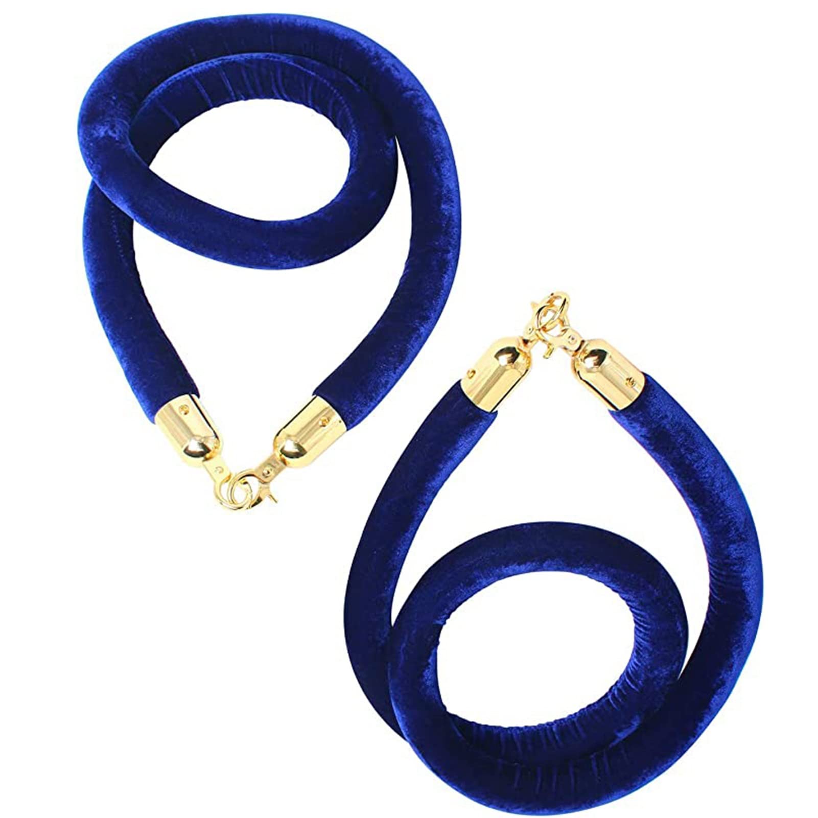 ZBBGTJK Commercial Velvet Rope 6ft Blue Queue Ber for Crowd Control VIP Stanchion Rope for Events Premium Safety Ber for Grand Openings and Stylish.