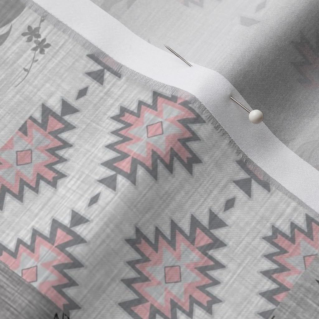 Spoonflower Fabric - Wholecloth Quilt Equestrian Horse Pink Organic Knit Eco Friendly Printed on Organic Cotton Sateen Fabric by The Yard - Sewing Quilting Apparel Home Decor