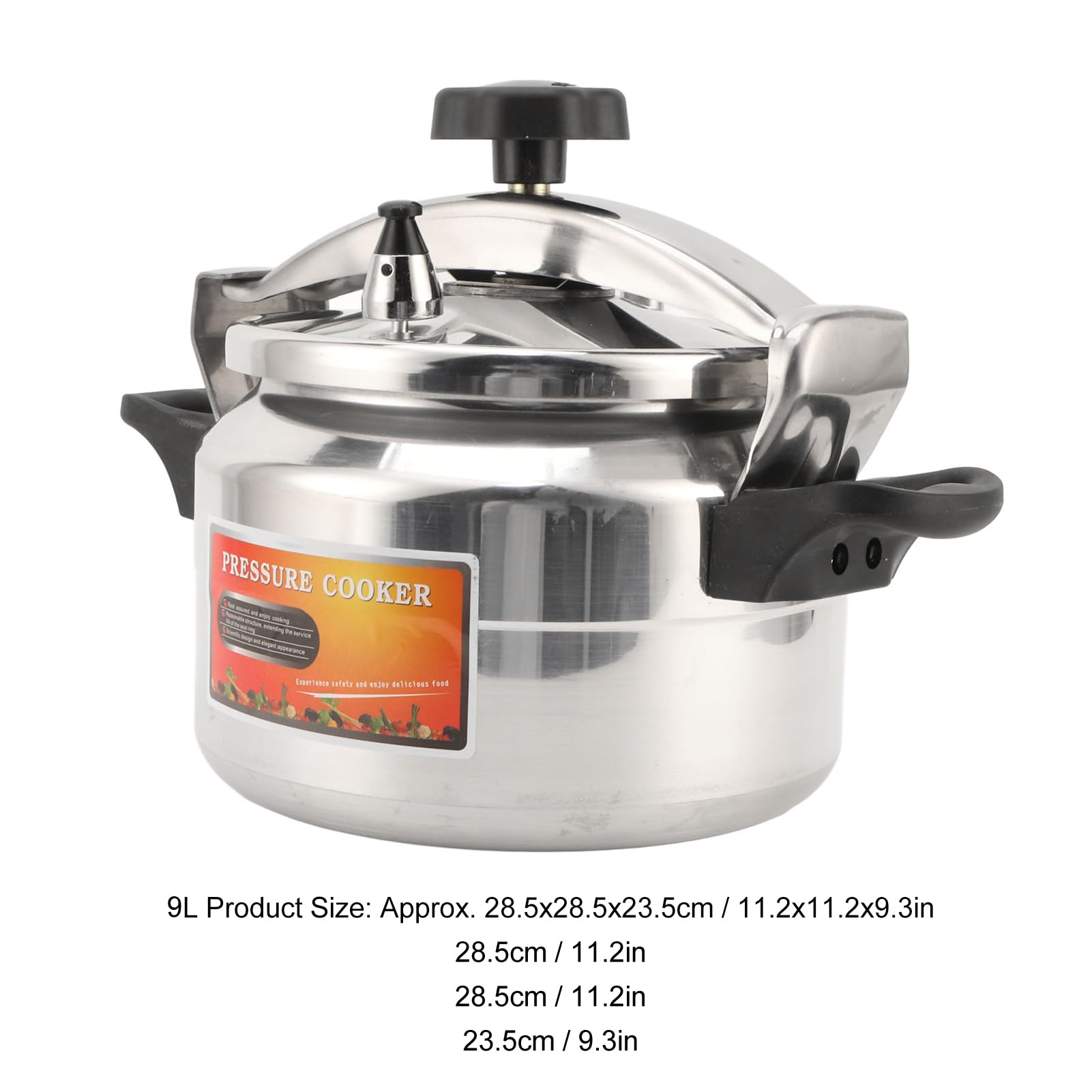 Generic Enlatadora a Presión de Aluminio, Versátil, de Gran Capacidad, para Cenas Familiares, Estufas Eléctricas de Gas con Parte Plana (9L)