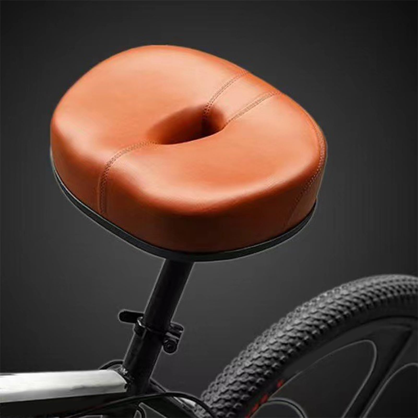Asientos para bicicleta para hombre sin nariz, cómodos asientos para bicicleta sin nariz | Sillines para bicicleta | Asiento impermeable para bicicleta, absorción de impactos con reflector para bi