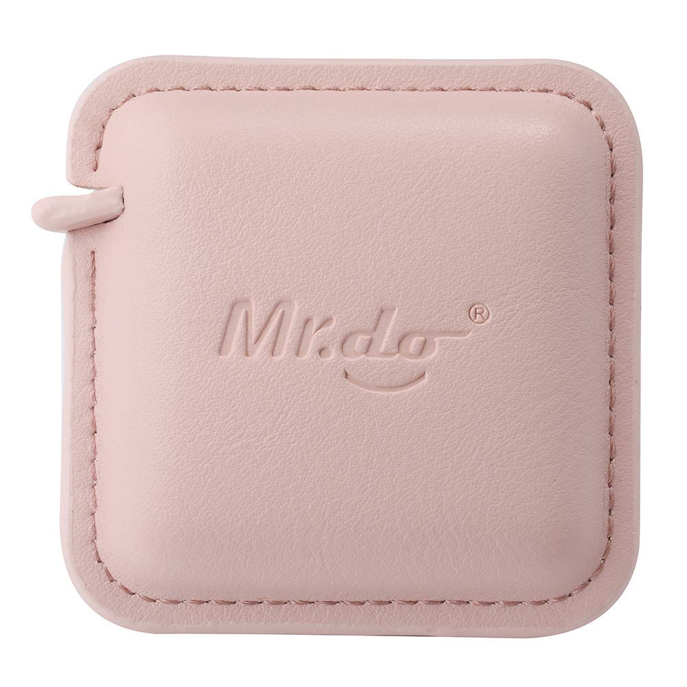 Mr.do Tape Measure Body Measuring Tape Retractable 200cm / 79 Inch Soft PU Leather for Fabric Sewing Tailor Cloth Home Craft Double Scale Ruler for Weight Loss Medical Body Measurement (Pink)