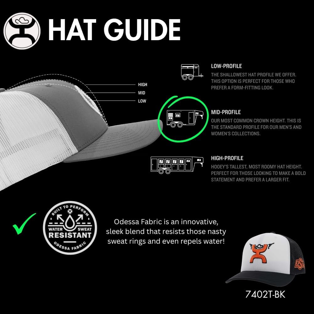 HOOEY Men's Oklahoma State University | OSU | Officially Licensed Collegiate Adjustable Snapback Hat - Image 6