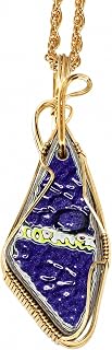 Fordite Detroit Agate Necklace, Handmade 14k Gold-filled Fordite Jewelry Pendant