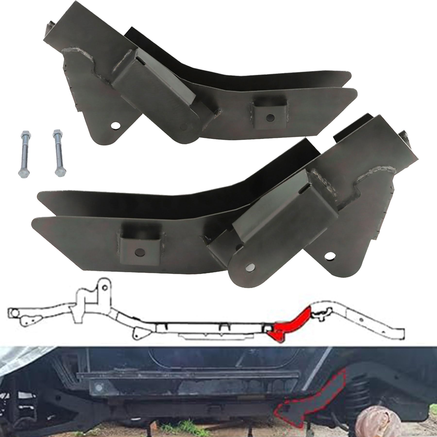 Rear Trail Arm Frame Rust Repair Fit for 1997-2006 Jeep Wrangler TJ
