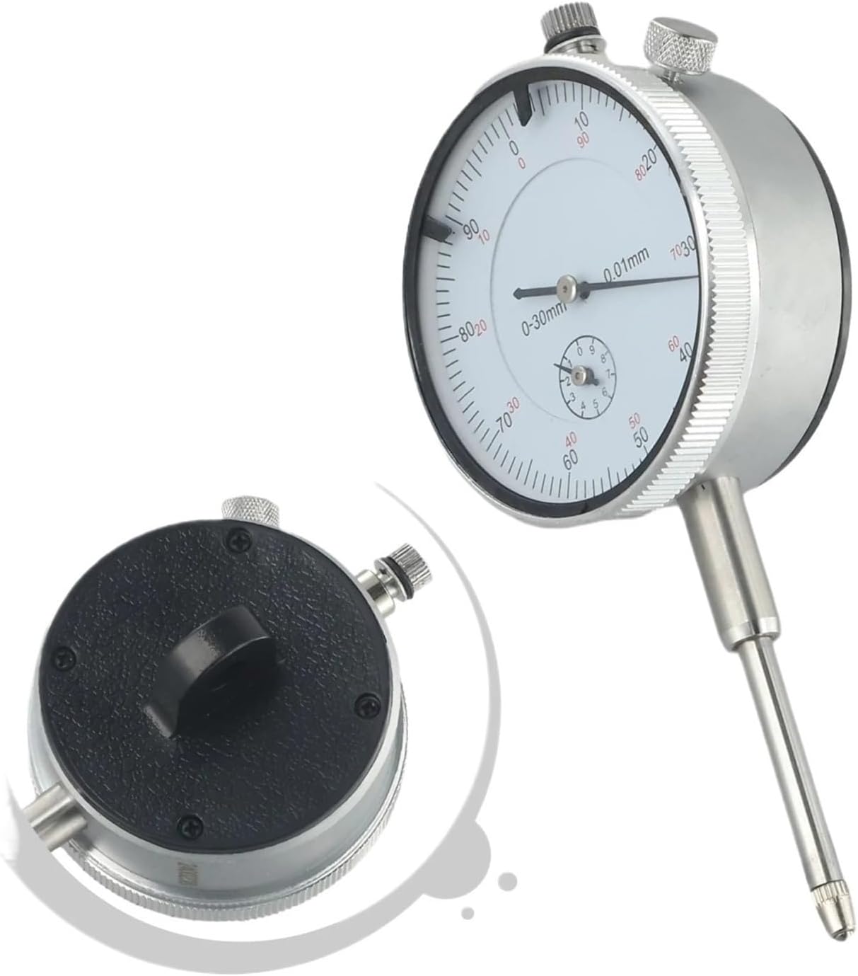 1PCS 0-30mm/0.01mm Dial Indicator Gauge Meter Comparator Measuring Measuring Instrument with Lug Back Precise Micrometer Tool