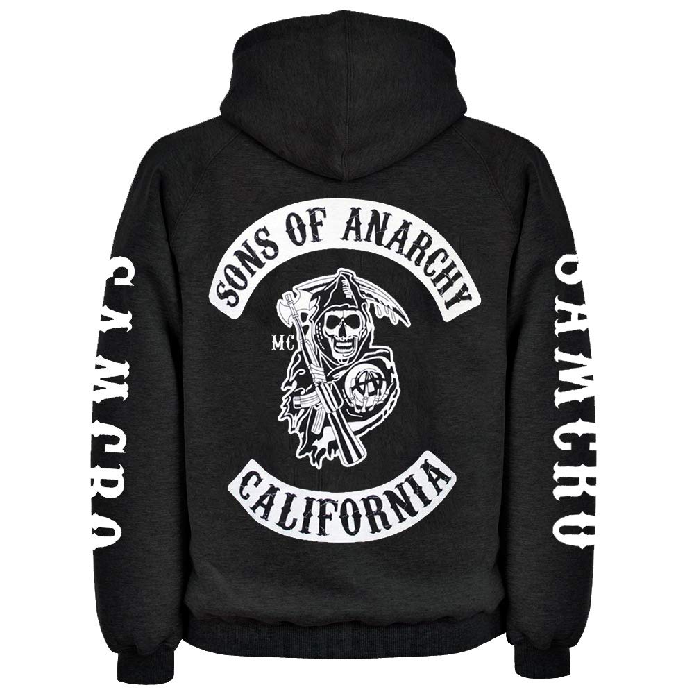 Sudadera con capucha y cierre de cremallera Sons of Anarchy, personalizable, tallas S-3XL