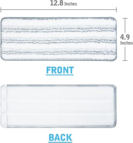 Miniatura 5 de Almohadillas planas para trapeador, almohadillas de repuesto para trapeador, almohadillas de microfibra absorbentes más fuertes, almohadillas