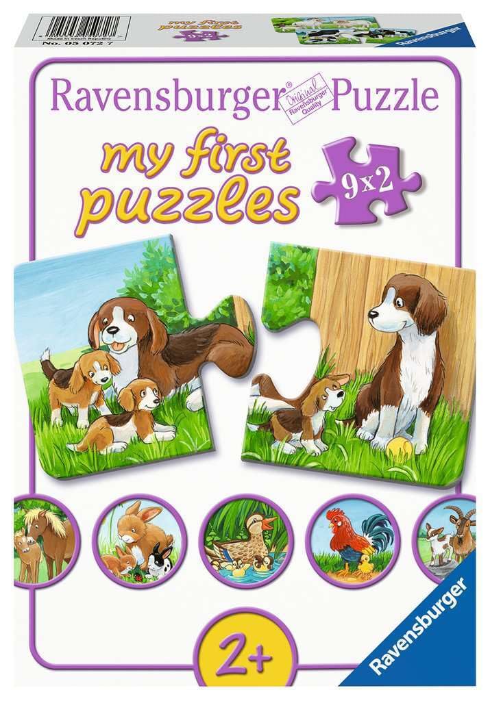 Ravensburger Kinderpuzzle - 05072 Tierfamilien auf dem Bauernhof - My First Puzzle mit 9x2 Teilen - Puzzle für Kinder ab 2 Jahren