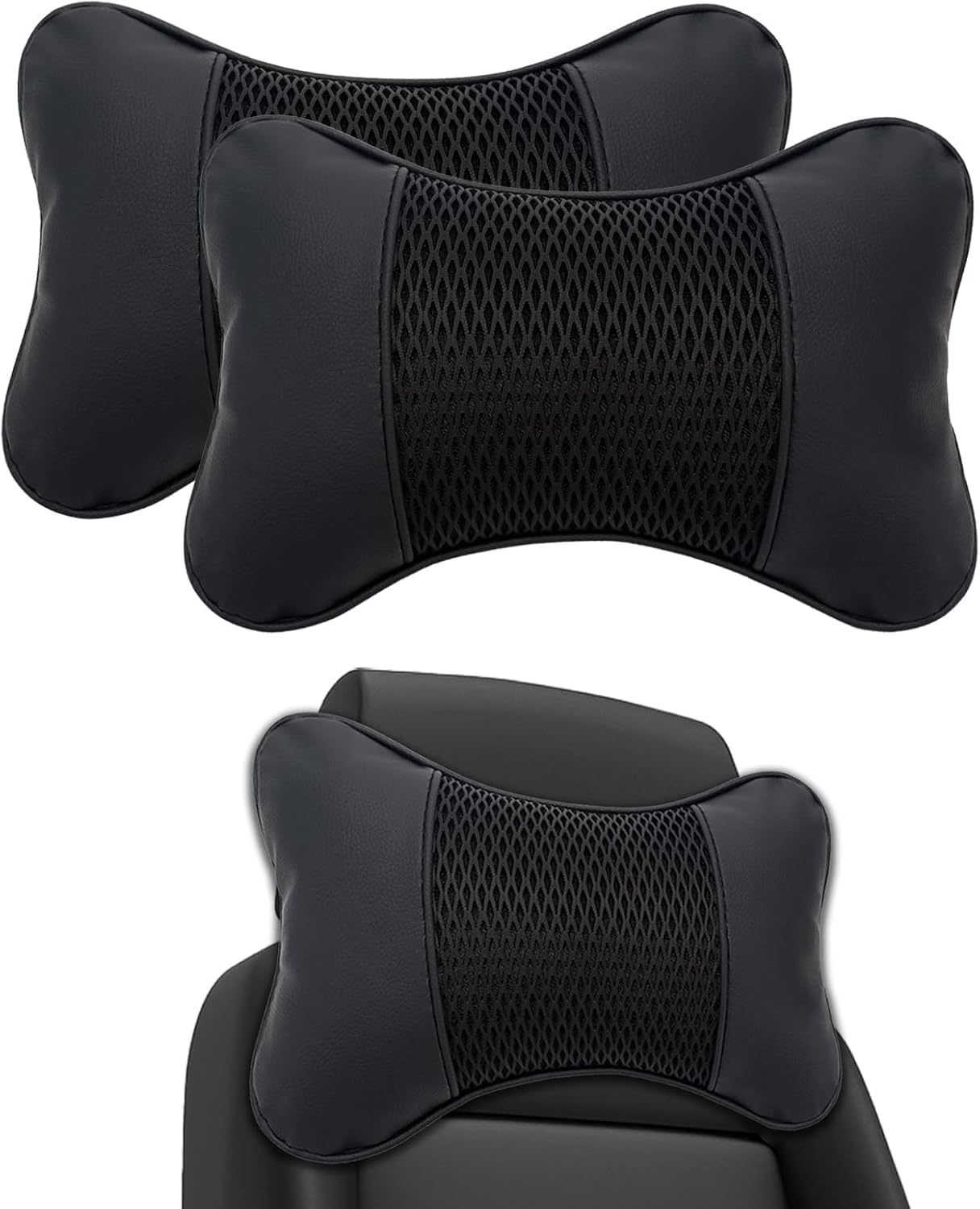 CaoYH For BMW X1 E84 2010-2014 Washable Car Headrest Soft Headrest with Adjustable Straps