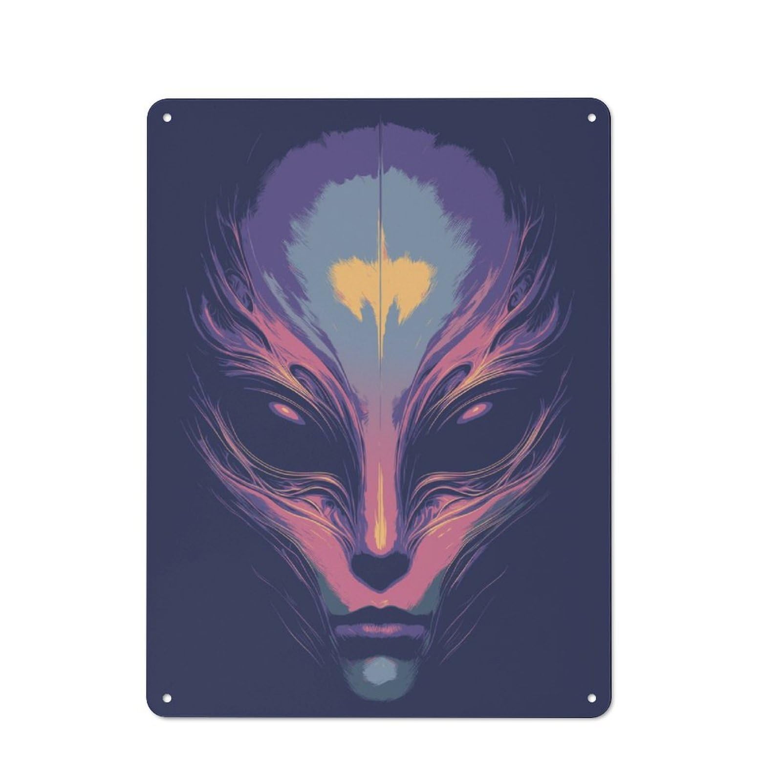 Junmoney Alien Retro-Style Tin Sign 40X30cm For Dining Room Or Kitchen, For Kitchen Wall Decor Lovers